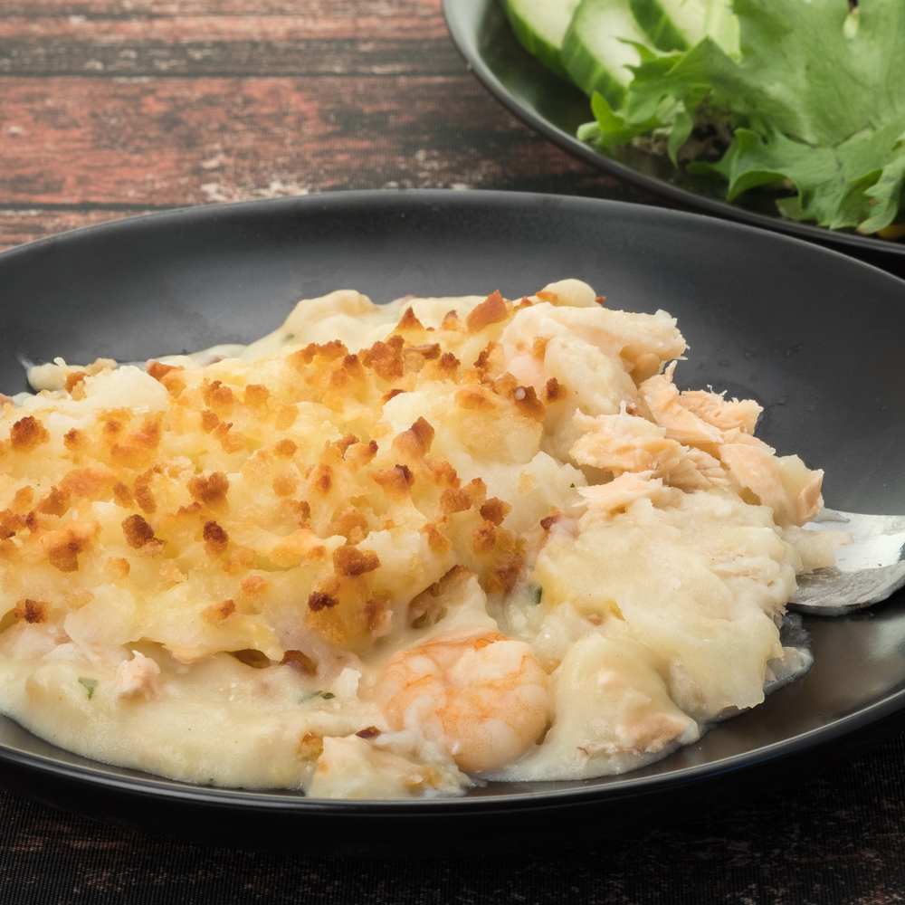 Easy Fish Pie with New Potato Topping