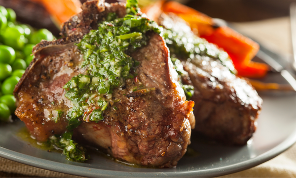 Lamb chops with mint pesto